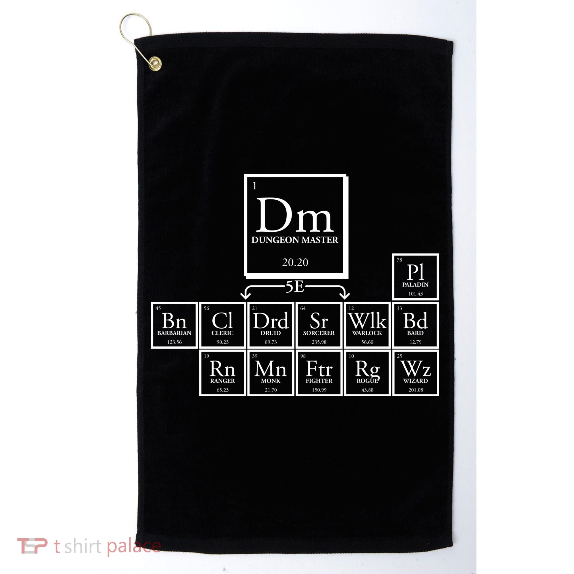 DnD Dungeon And Dragons Periodic Table Golf Towel