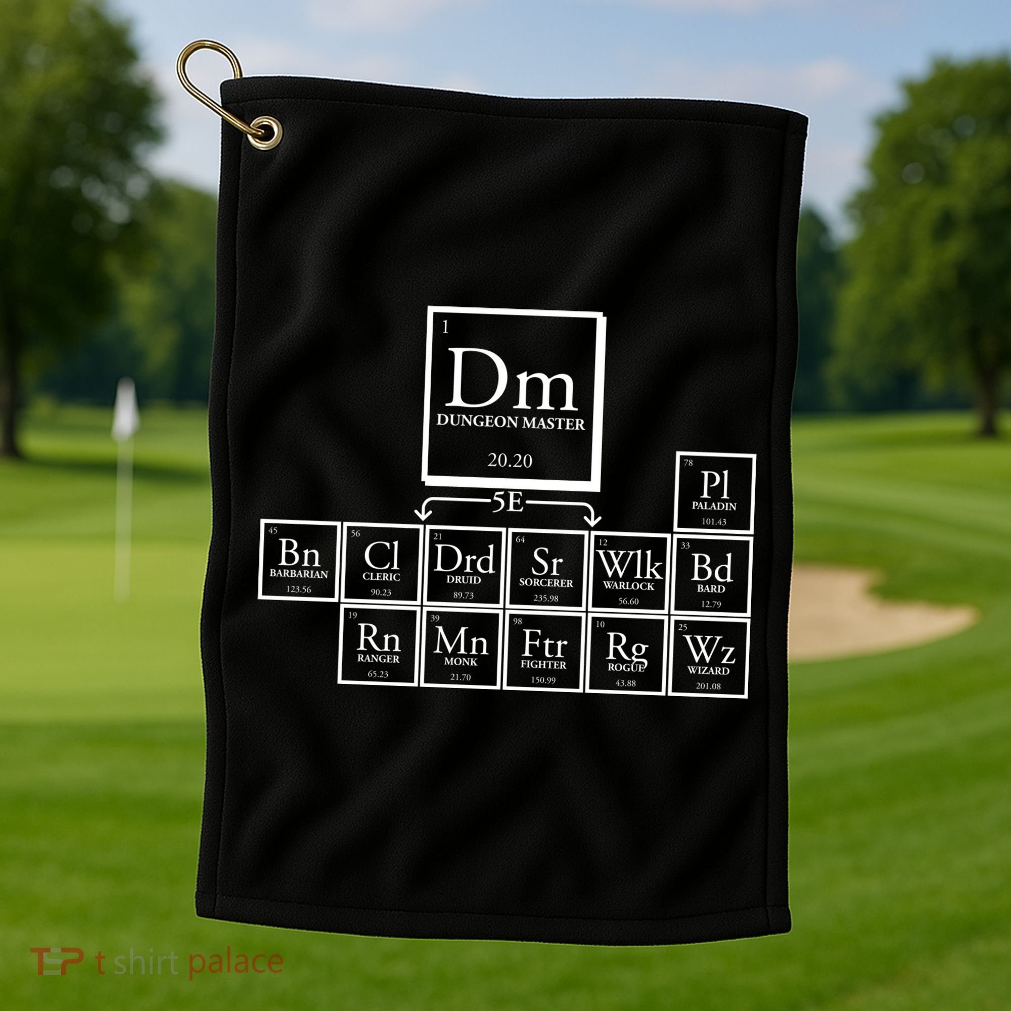 DnD Dungeon And Dragons Periodic Table Golf Towel