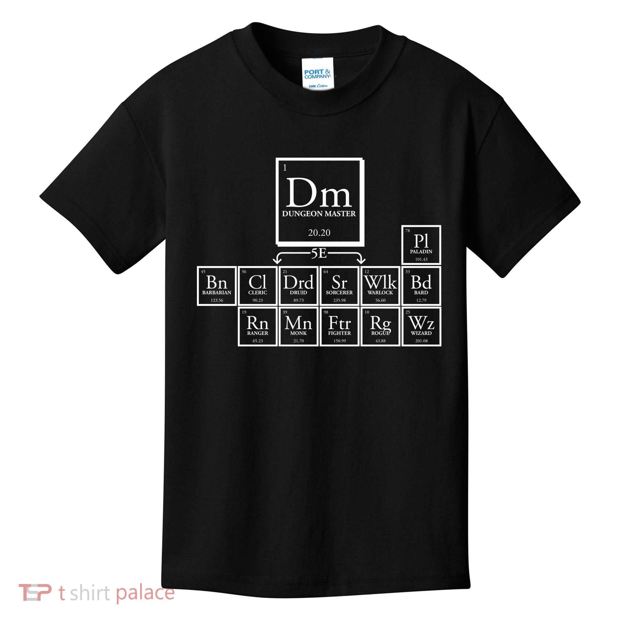 DnD Dungeon And Dragons Periodic Table Kids T-Shirt