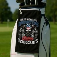 Daddd Dads Against Daughters Dating Democrats Funny Golf Towel thumb 2