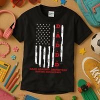 Daddd Dads Against Daughters Dating Daddd Daddd Kids T-Shirt thumb 3