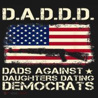 DADDD Dads Against Daughter Dating Democrats Father's Day Women's Hoodie thumb 2