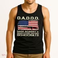 DADDD Dads Against Daughter Dating Democrats Father's Day Tank Top thumb 3