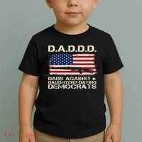 DADDD Dads Against Daughter Dating Democrats Father's Day Toddler T-Shirt thumb 2