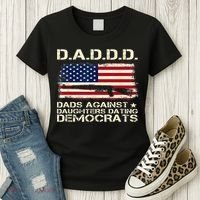 DADDD Dads Against Daughter Dating Democrats Father's Day Women's T-Shirt thumb 3