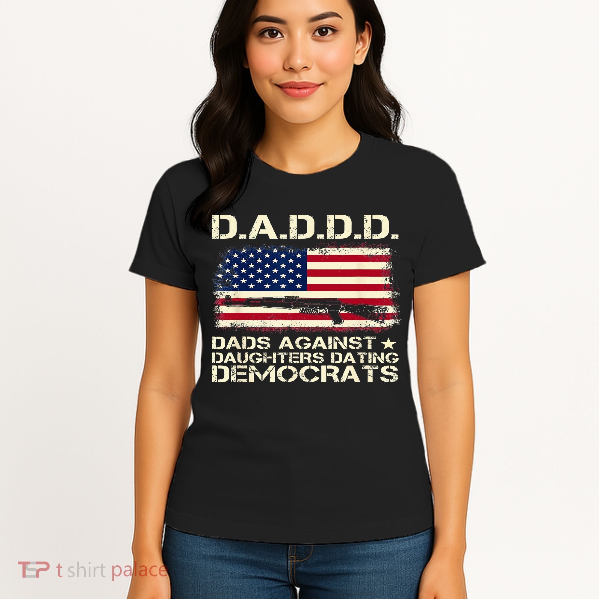 DADDD Dads Against Daughter Dating Democrats Father's Day Women's T-Shirt