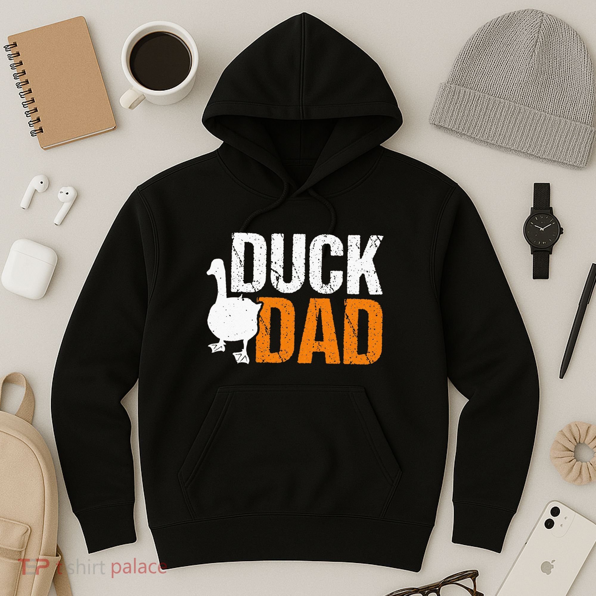 Duck Dad Animal Lover Cute Ducks Themed Hoodie