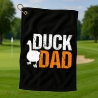Duck Dad Animal Lover Cute Ducks Themed Golf Towel thumb 1