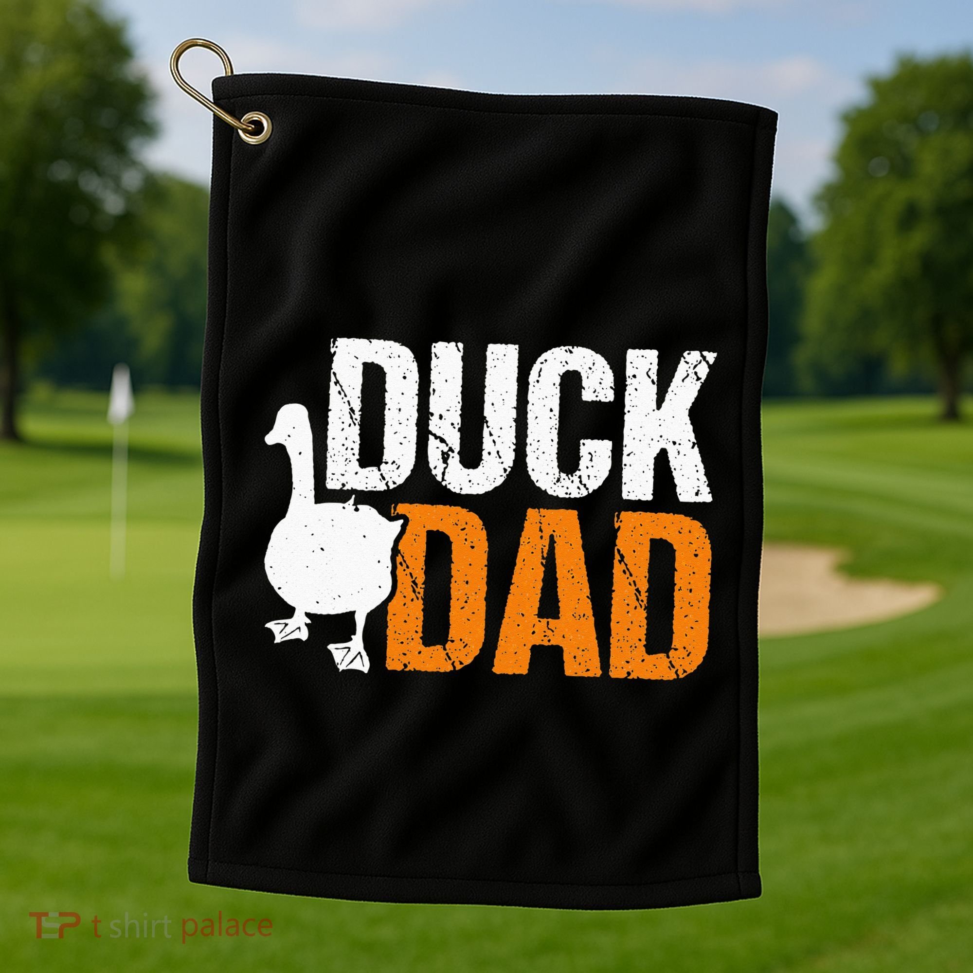 Duck Dad Animal Lover Cute Ducks Themed Golf Towel