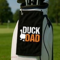 Duck Dad Animal Lover Cute Ducks Themed Golf Towel thumb 2