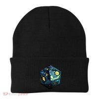 D20 Dice Art Van Gogh Starry Night Cool Realistic D20 Dice Beanie thumb 0