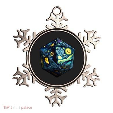 D20 Dice Art Van Gogh Starry Night Cool Realistic D20 Dice Ornament