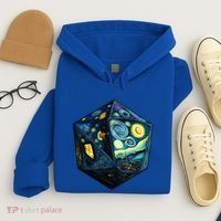 D20 Dice Art Van Gogh Starry Night Cool Realistic D20 Dice Hoodie thumb 4