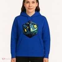 D20 Dice Art Van Gogh Starry Night Cool Realistic D20 Dice Hoodie thumb 5