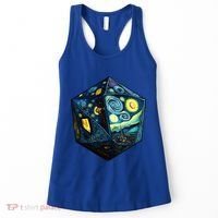 D20 Dice Art Van Gogh Starry Night Cool Realistic D20 Dice Women's Tank Top thumb 0