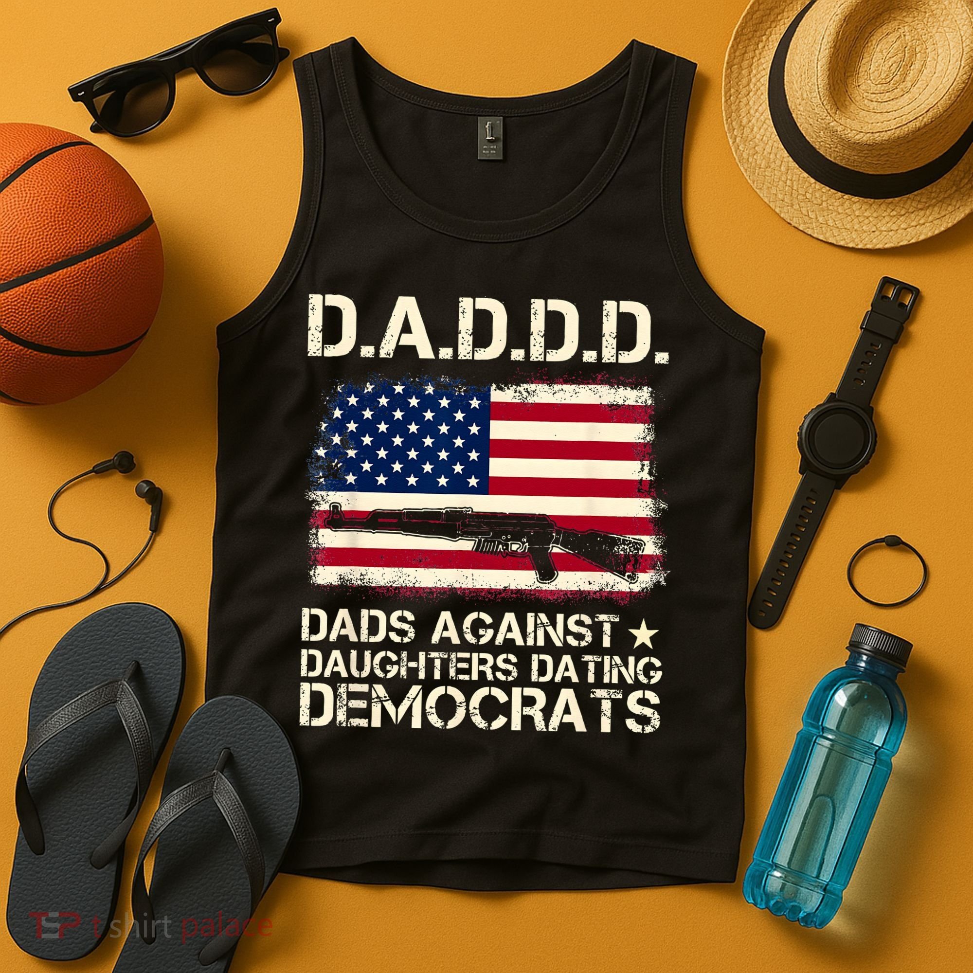 DADDD Dads Against Daughter Dating Democrats Father's Day Tank Top