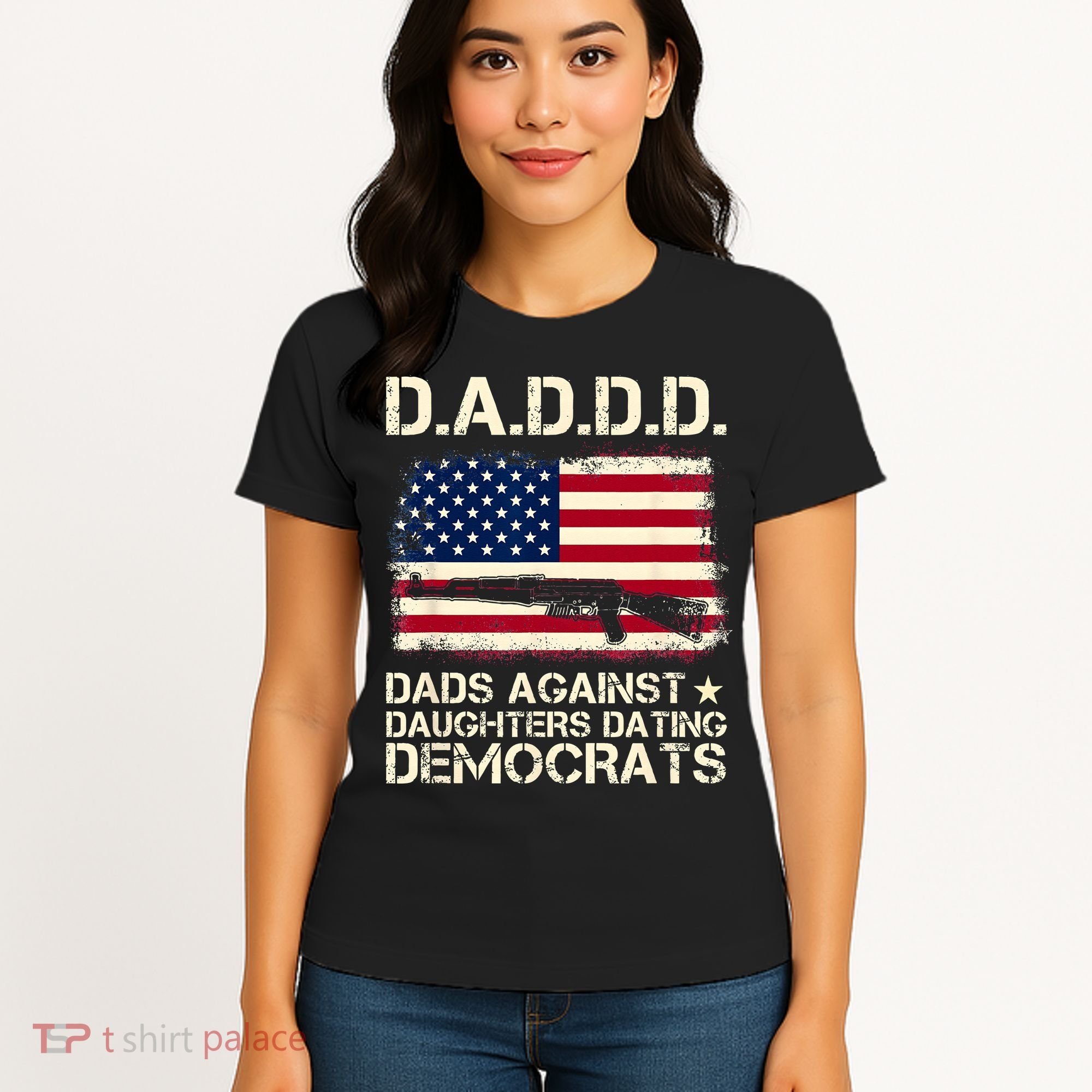 DADDD Dads Against Daughter Dating Democrats Father's Day Women's T-Shirt