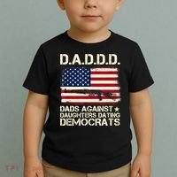 DADDD Dads Against Daughter Dating Democrats Fathers Day Toddler T-Shirt thumb 2