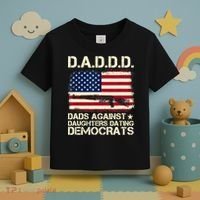 DADDD Dads Against Daughter Dating Democrats Fathers Day Toddler T-Shirt thumb 3