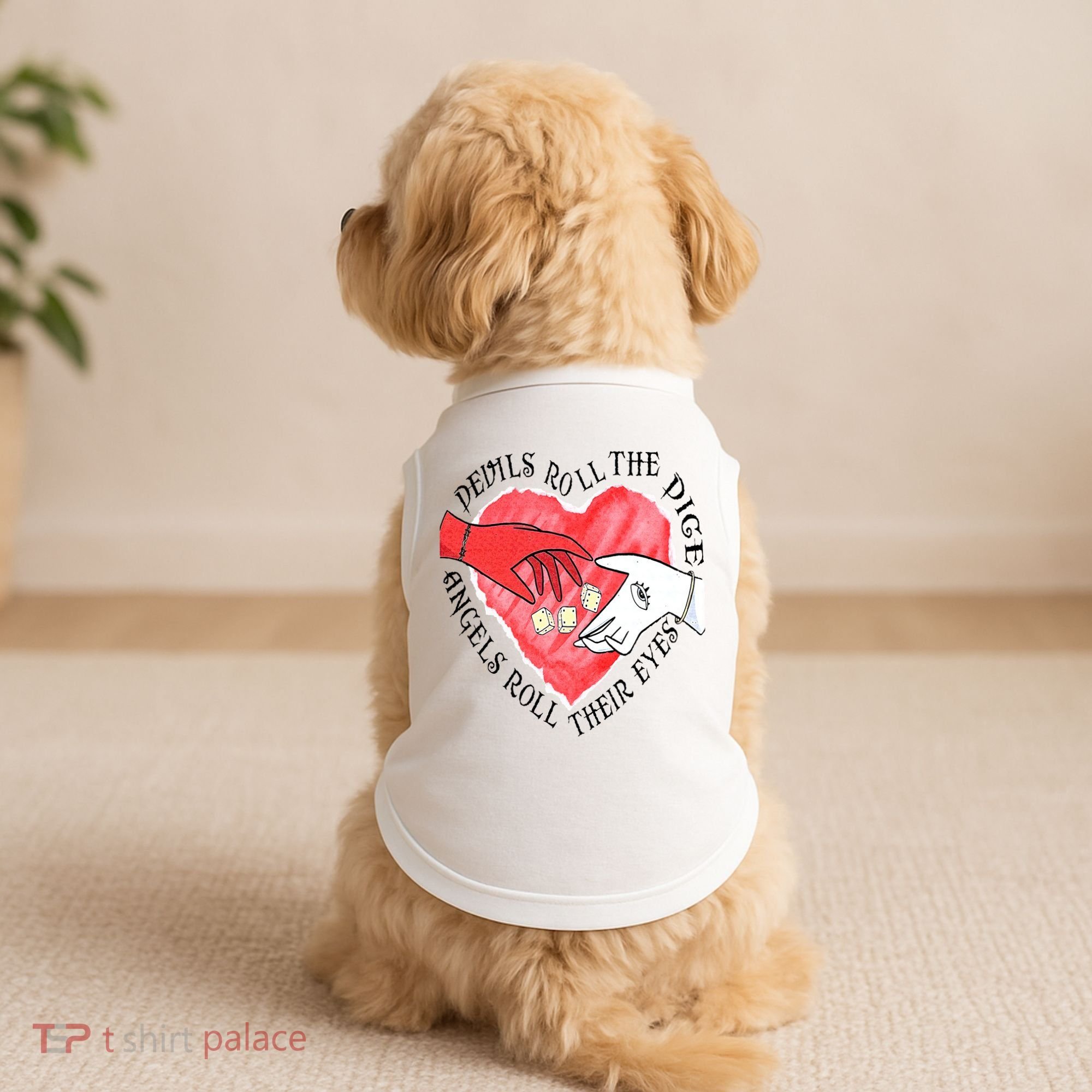 Devils Dice Angels Eyes Valentines Day Doggie Tank