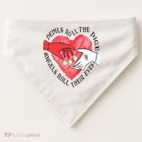 Devils Dice Angels Eyes Valentines Day USA-Made Doggie Bandana thumb 0