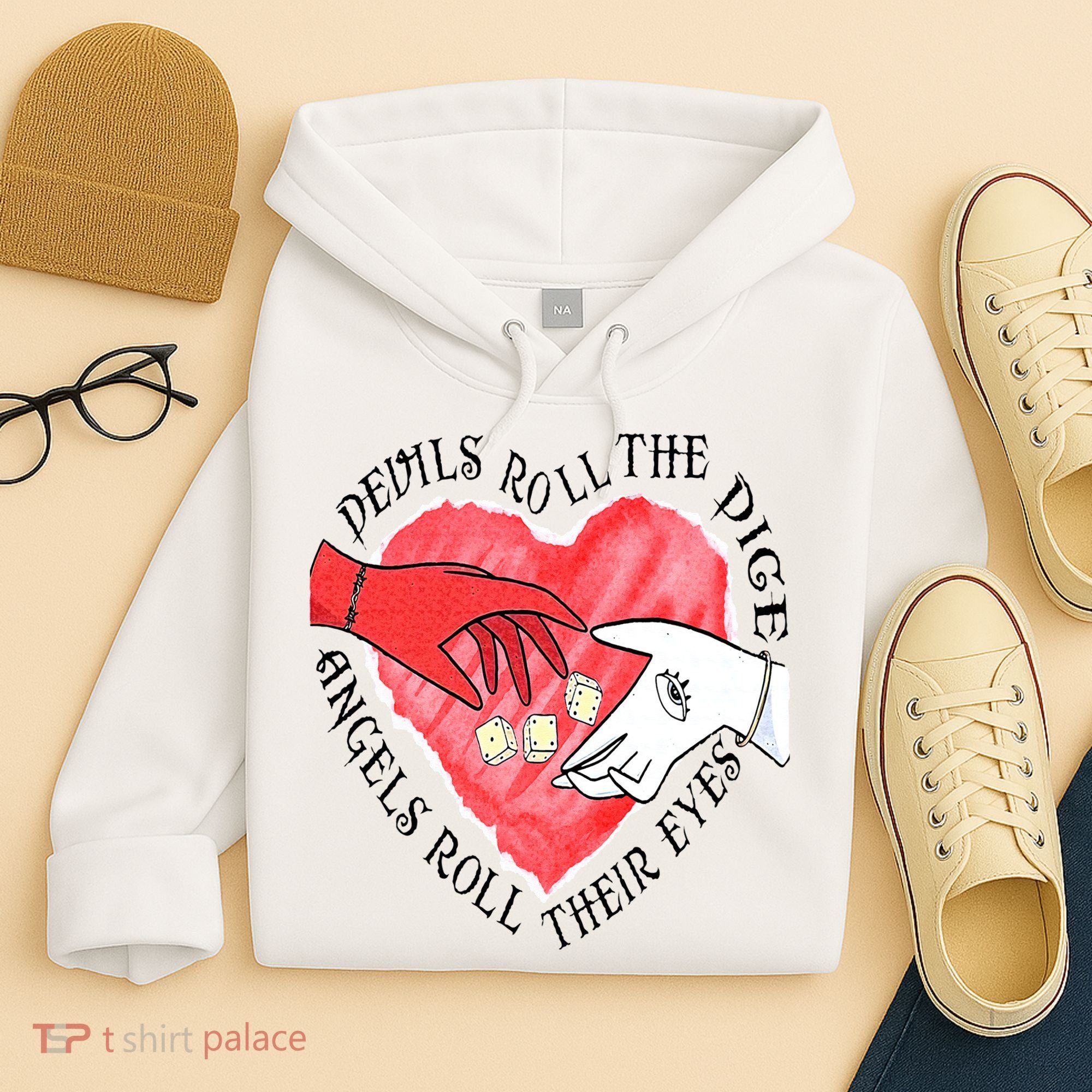 Devils Dice Angels Eyes Valentines Day Hoodie