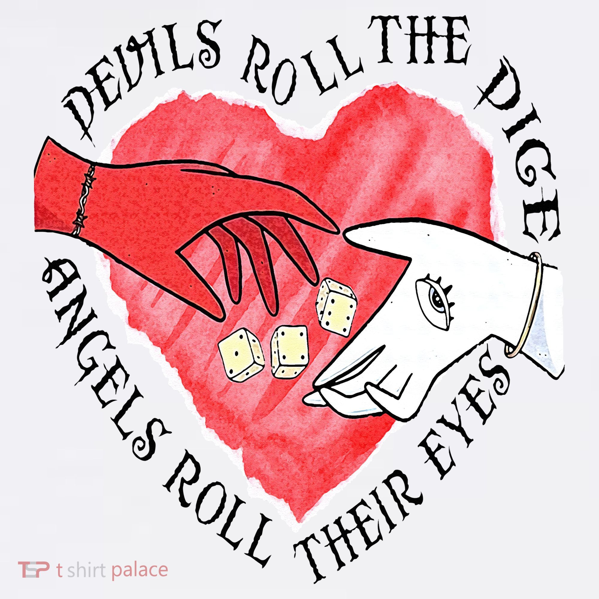 Devils Dice Angels Eyes Valentines Day Long Sleeve Shirt