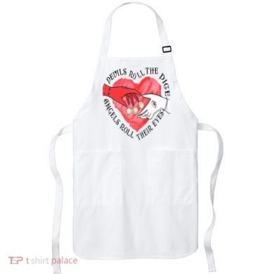 Devils Dice Angels Eyes Valentines Day Apron