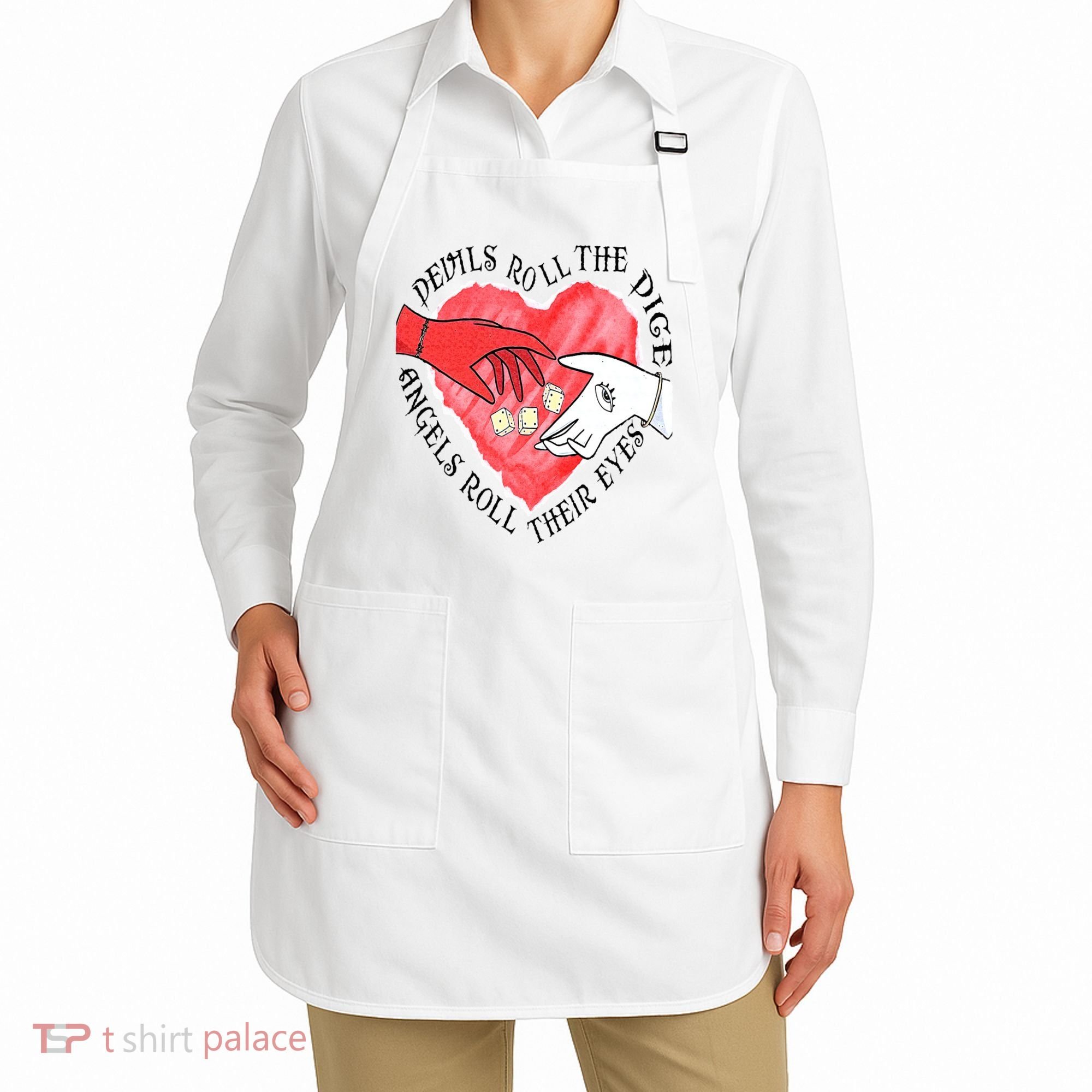 Devils Dice Angels Eyes Valentines Day Apron