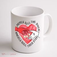 Devils Dice Angels Eyes Valentines Day Coffee Mug thumb 1