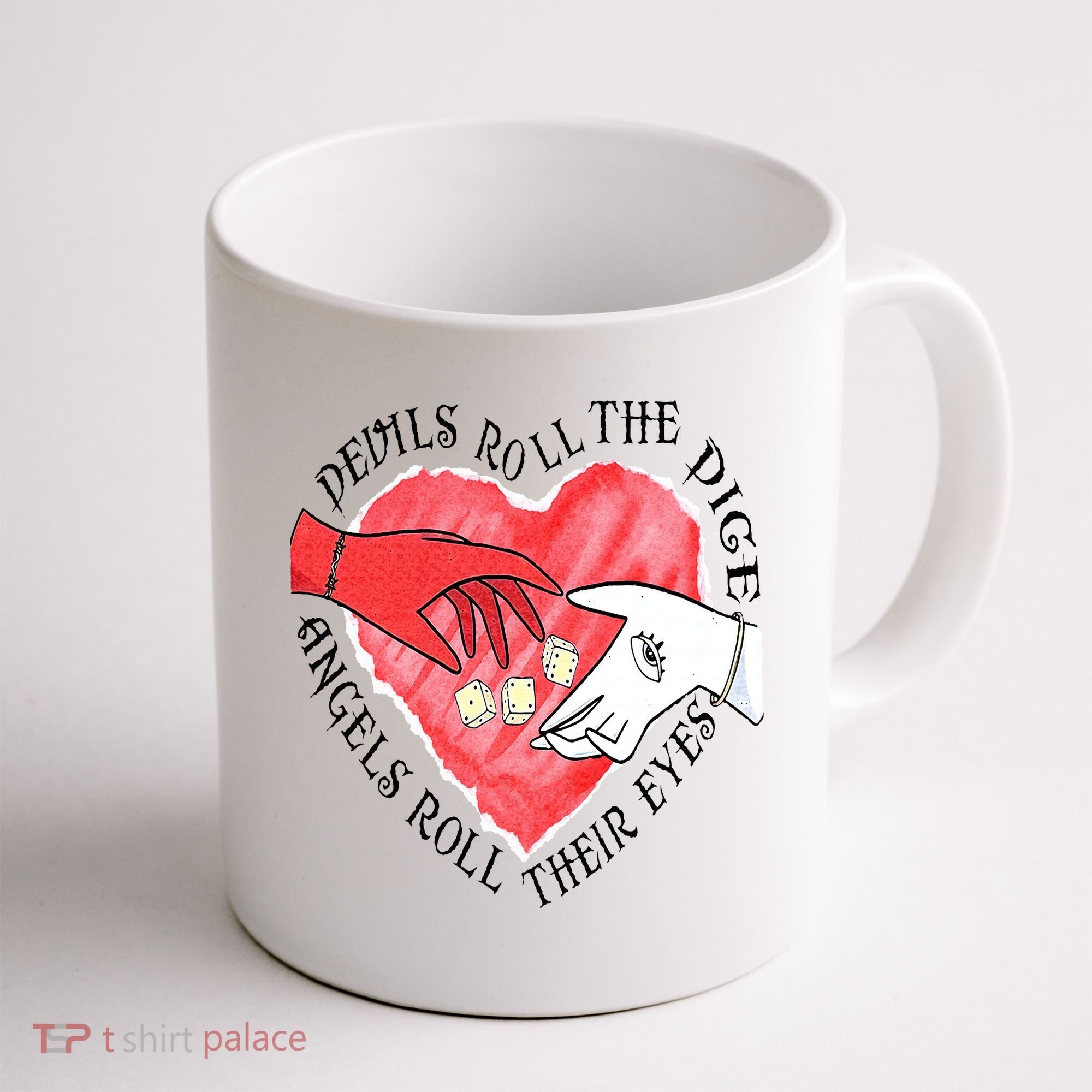 Devils Dice Angels Eyes Valentines Day Coffee Mug