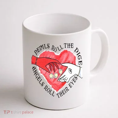 Devils Dice Angels Eyes Valentines Day Coffee Mug back