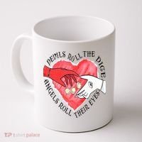 Devils Dice Angels Eyes Valentines Day Coffee Mug thumb 0