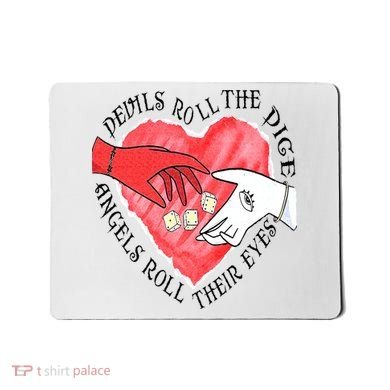Devils Dice Angels Eyes Valentines Day Mousepad