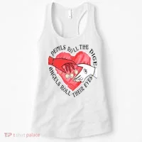 Devils Dice Angels Eyes Valentines Day Women's Tank Top thumb 0