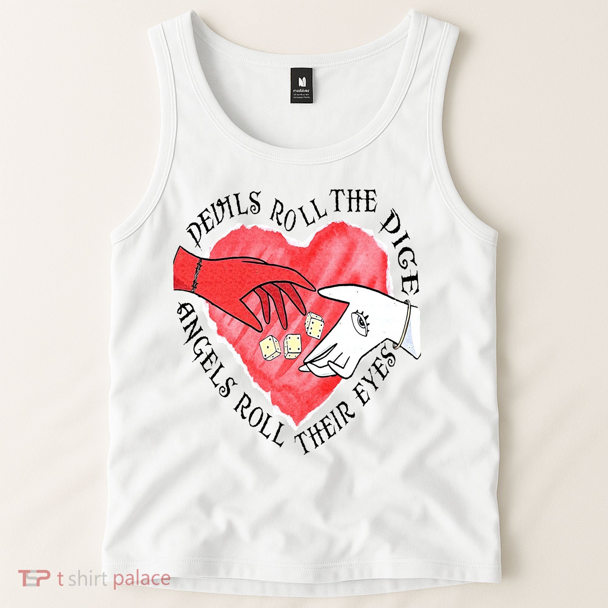 Devils Dice Angels Eyes Valentines Day Tank Top