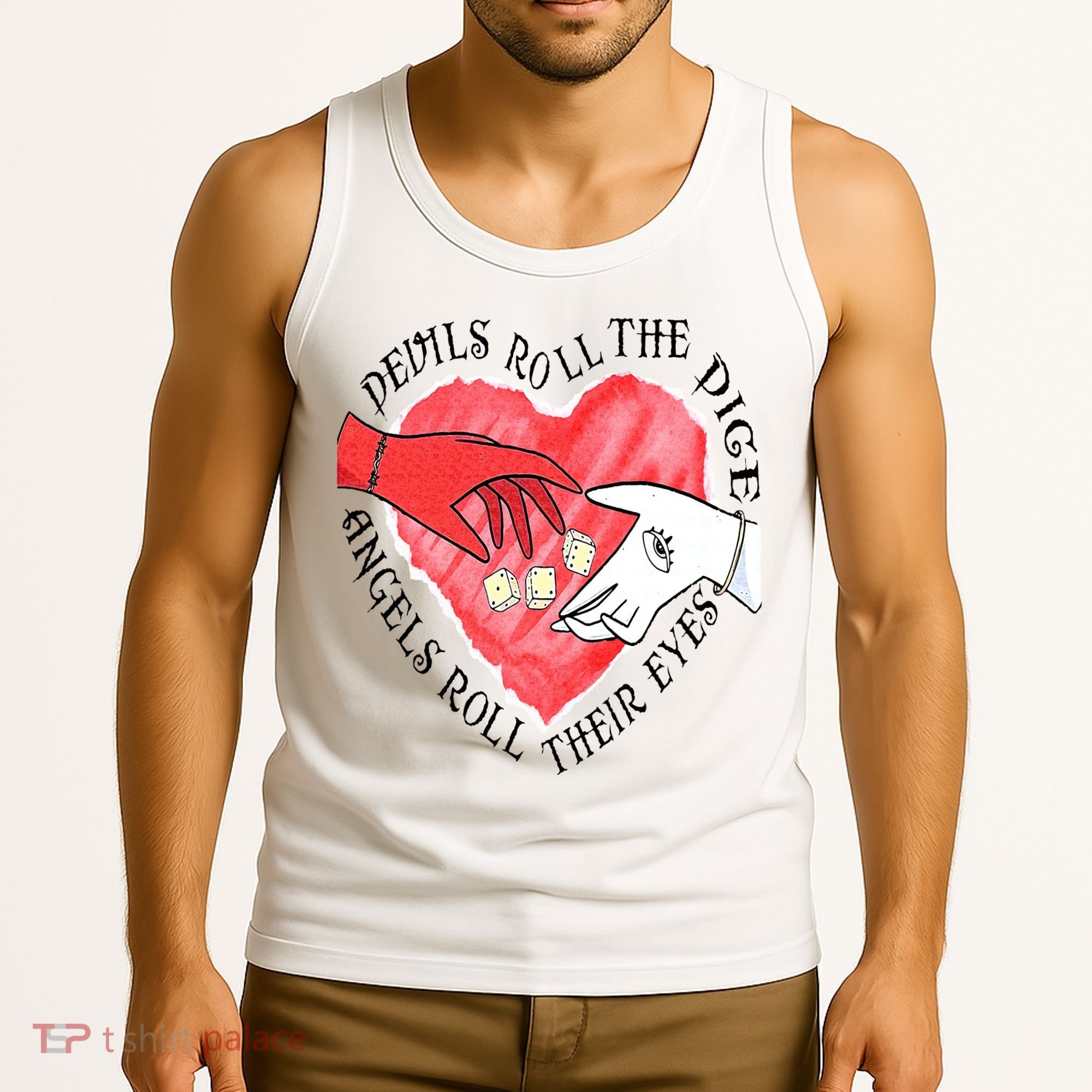 Devils Dice Angels Eyes Valentines Day Tank Top