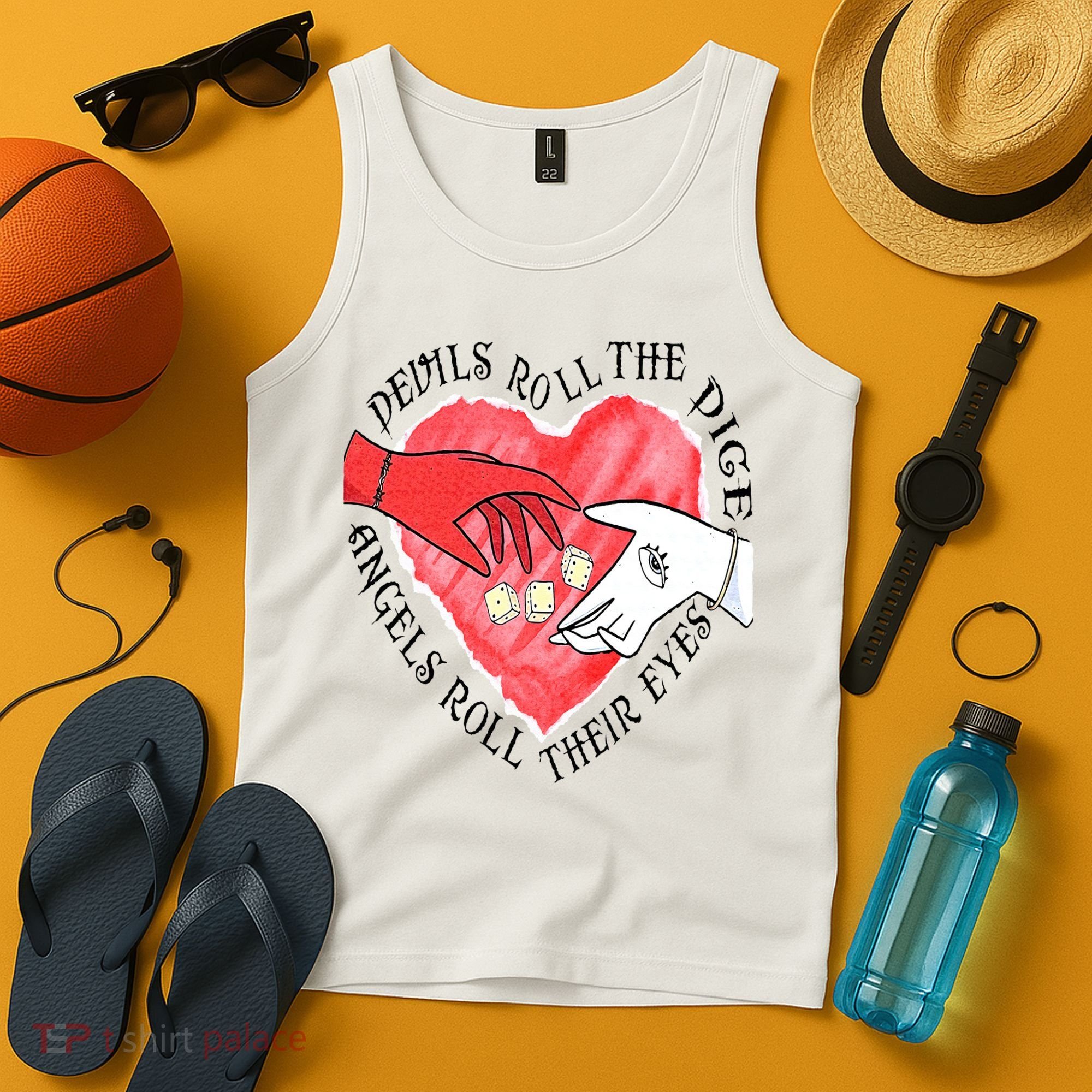 Devils Dice Angels Eyes Valentines Day Tank Top