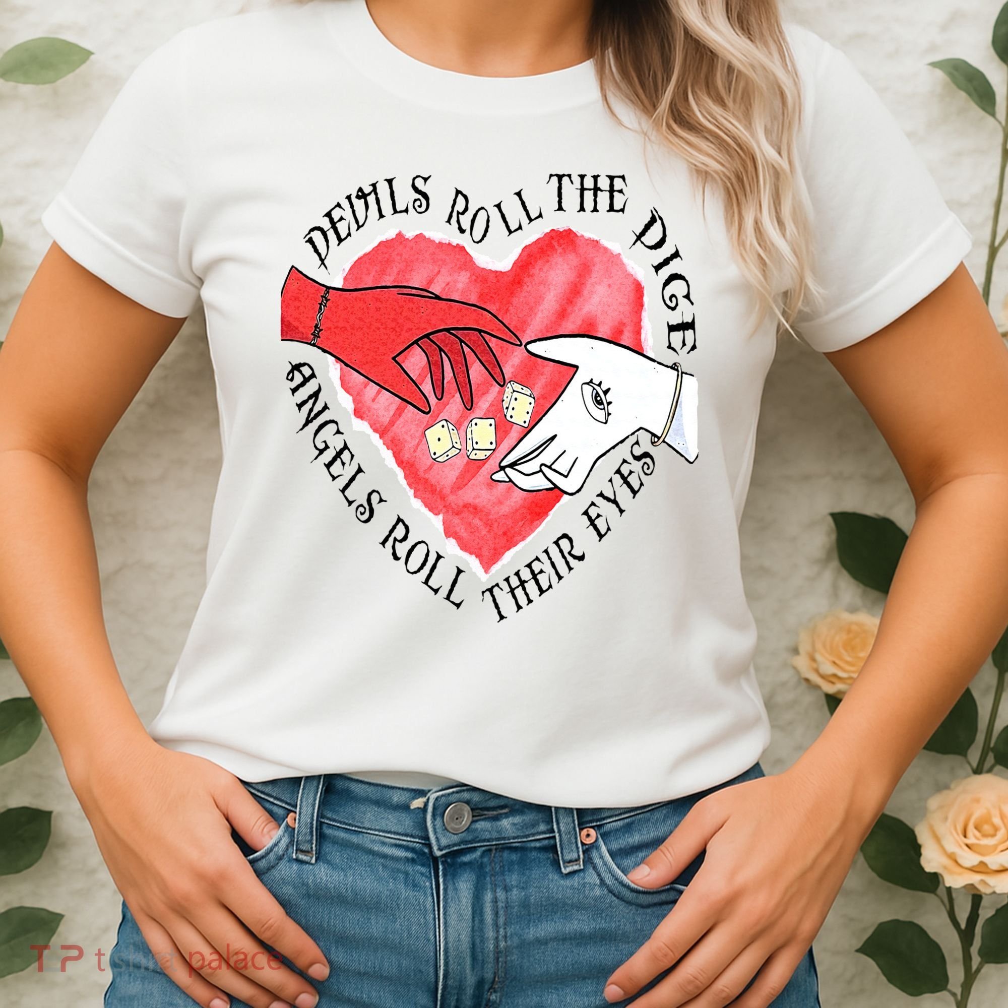 Devils Dice Angels Eyes Valentines Day Women's T-Shirt