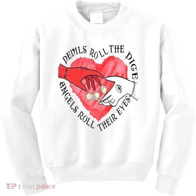 Devils Dice Angels Eyes Valentines Day Kids Sweatshirt