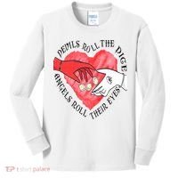 Devils Dice Angels Eyes Valentines Day Kids Long Sleeve Shirt thumb 0