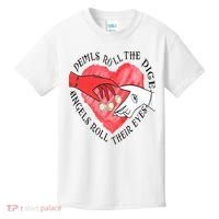 Devils Dice Angels Eyes Valentines Day Kids T-Shirt thumb 0