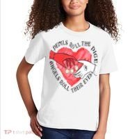 Devils Dice Angels Eyes Valentines Day Kids T-Shirt thumb 2