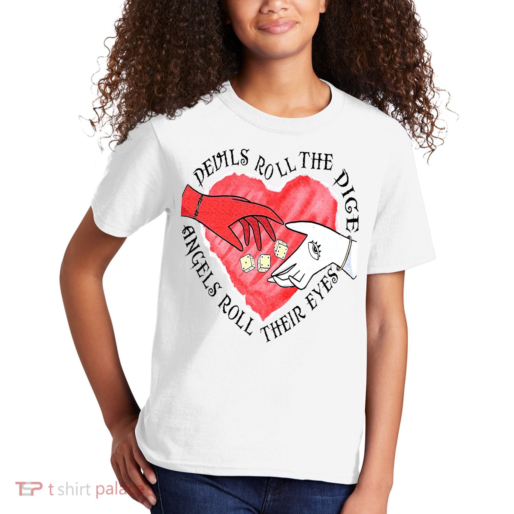Devils Dice Angels Eyes Valentines Day Kids T-Shirt