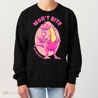 Dinosaur Dino And Daddysaurus Trex Funny Gift Women's Sweatshirt