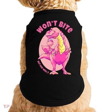 Dinosaur Dino And Daddysaurus Trex Funny Gift Doggie Tank