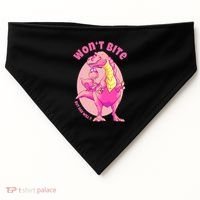 Dinosaur Dino And Daddysaurus Trex Funny Gift USA-Made Doggie Bandana thumb 0