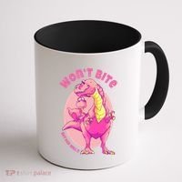 Dinosaur Dino And Daddysaurus Trex Funny Gift Coffee Mug thumb 1