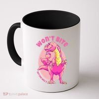 Dinosaur Dino And Daddysaurus Trex Funny Gift Coffee Mug thumb 0