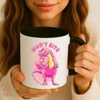 Dinosaur Dino And Daddysaurus Trex Funny Gift Coffee Mug thumb 3
